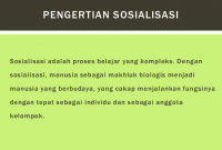 Pengertian Sosialisasi Sebagai Proses Pembentukan Kepribadian
