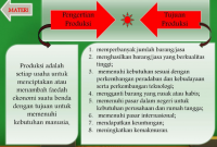 Pengertian dan tujuan produksi